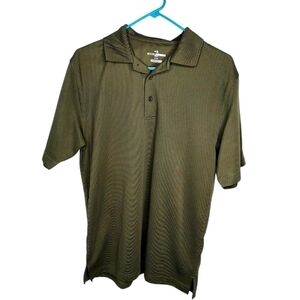 MENS NAVY GREEN GOLF SHIRT SIZE MEDIUM